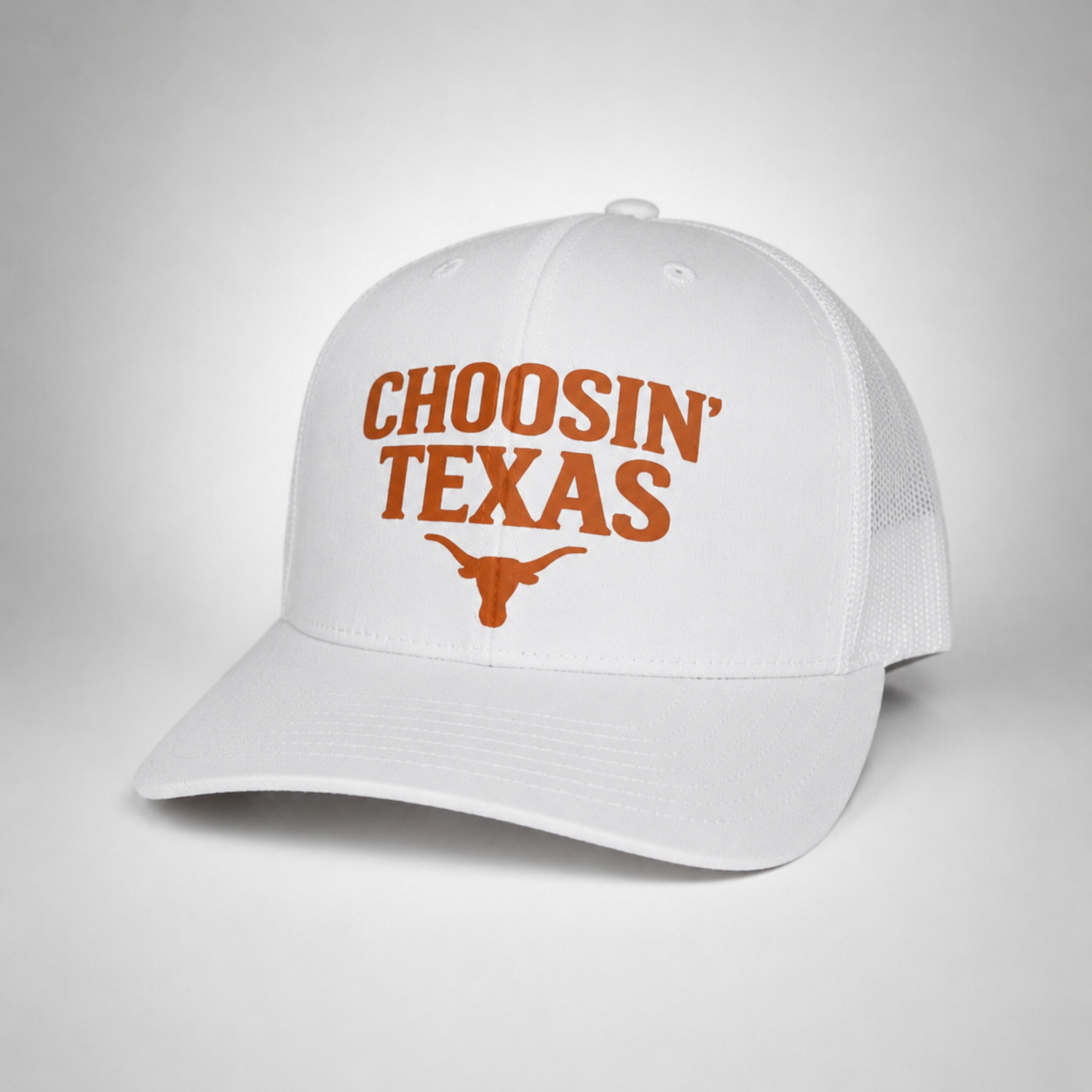 Choosin' Texas | White curved bill | Joe's Hat Co.